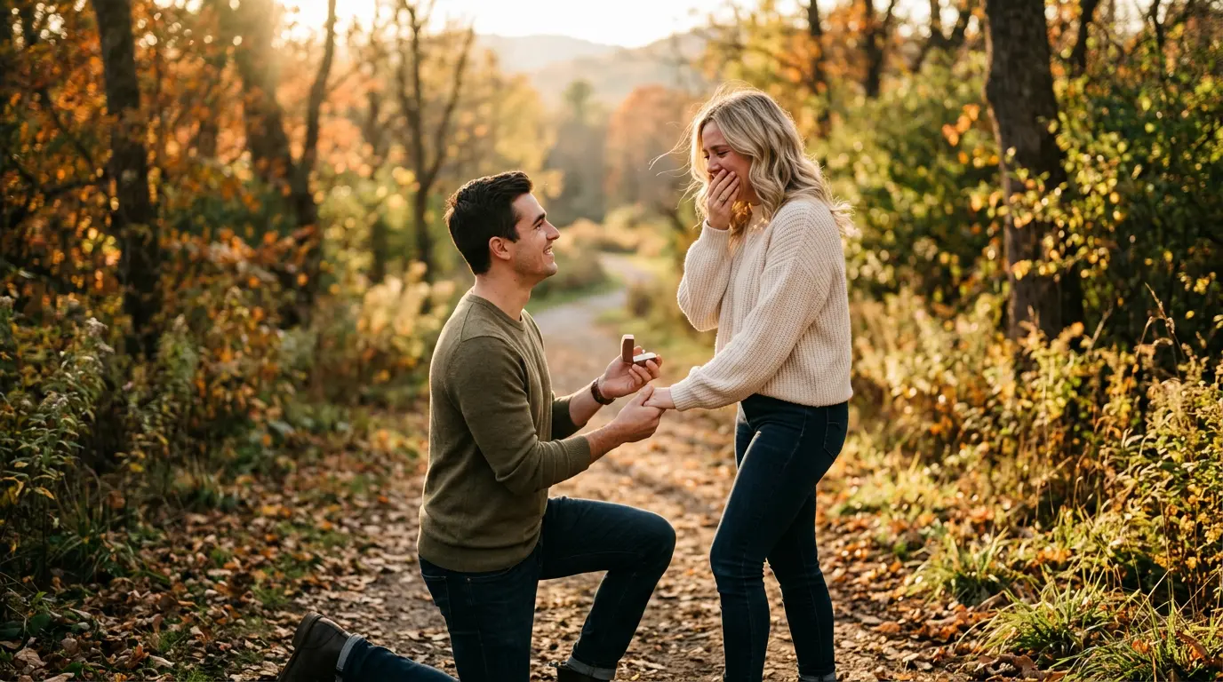 A wedding moment between two people in love